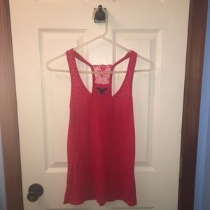 Red American Eagle Racerback Tank Top